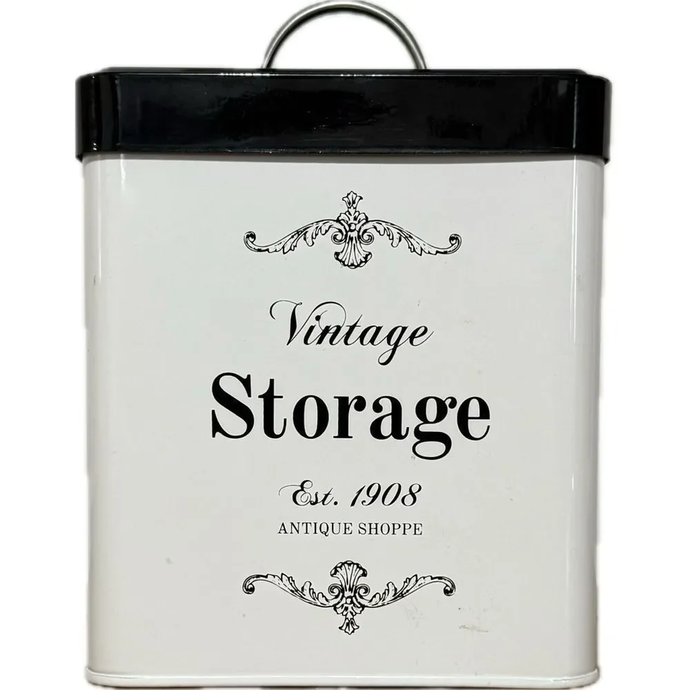 Black and White Storage‎ Tin